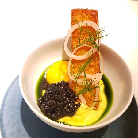 The Modern signature dishes Egg on Egg on Egg
Foie Gras
Amuse Bouche Canapes